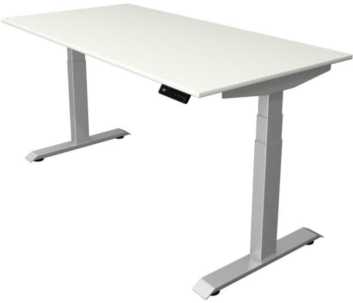 Kerkmann Schreibtisch Sitz-Stehtisch Move 4 silber 160x80x64-129cm elektr. höhenverstellbar weiß Bild 1