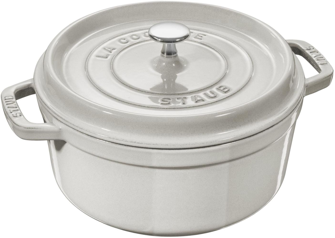 Staub La Cocotte Cocotte 24 cm, rund, Weisser Trüffel, Gusseisen Bild 1