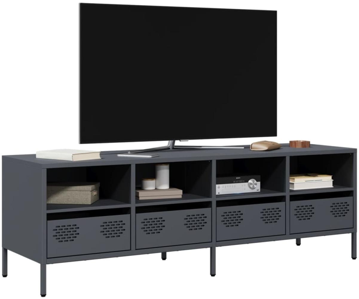 vidaXL TV-Schrank Anthrazit 135x39x43,5 cm Kaltgewalzter Stahl 851330 Bild 1