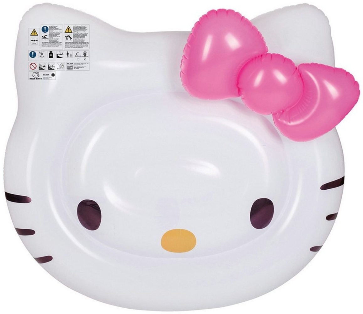 Happy People Luftmatratze Hello Kitty (140x120cm), mit aufblasbarer Schleife Bild 1