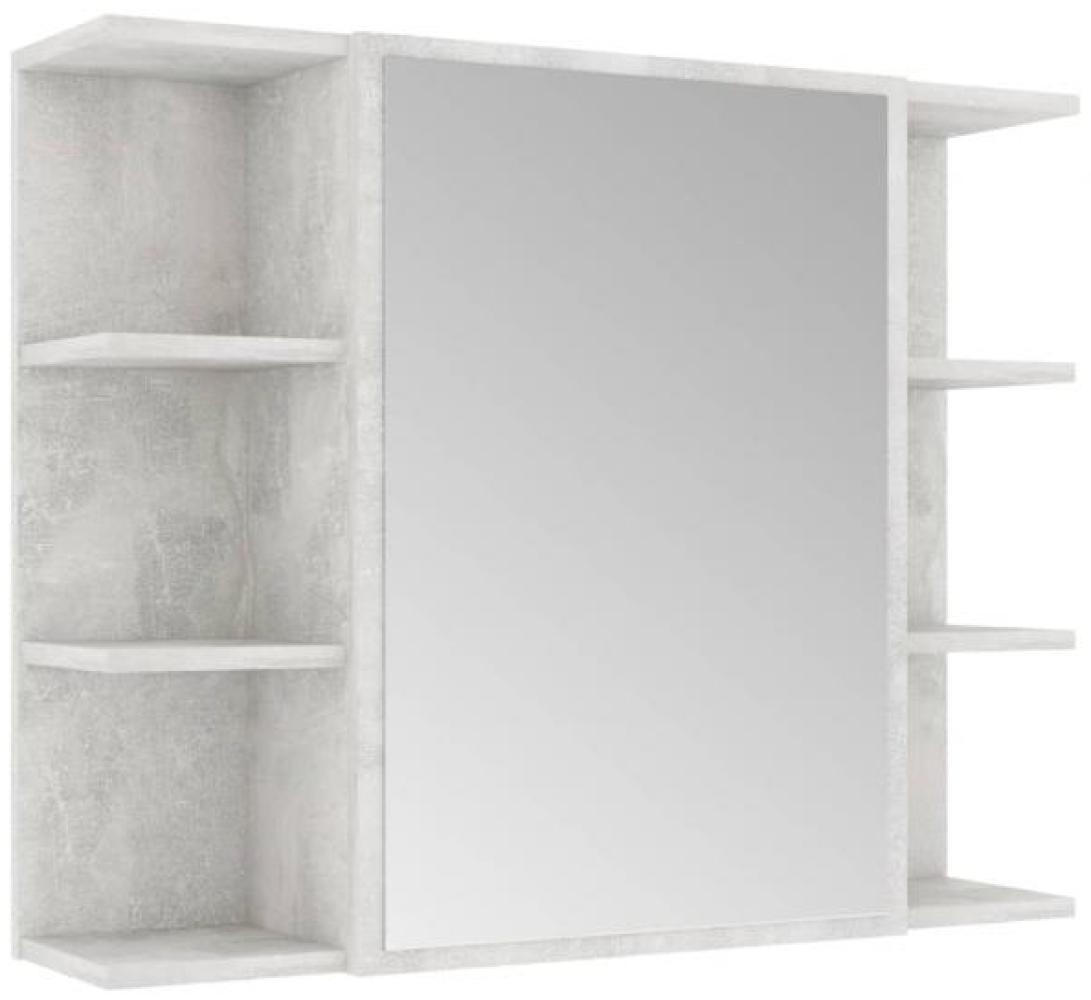 vidaXL Bad-Spiegelschrank Betongrau 80x20,5x64 cm Holzwerkstoff 802610 Bild 1