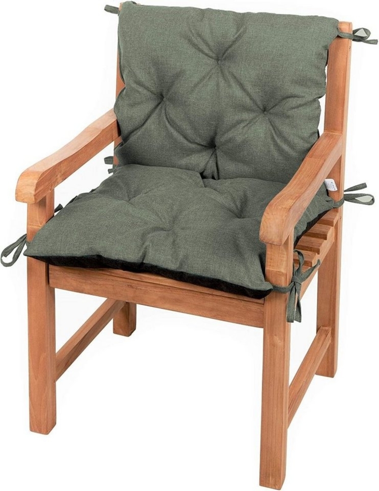 Gutekissen® Bankkissen, Sitzkissen, Rückenlehnen, Gartenkissen, Steppkissen, Doppelkissen, Sitzmöbel, Sitzbank-Kissen, Gartenschaukel, Gartenmöbel LAW (50cmx50cmx50cm, Dunkelgrün) Bild 1