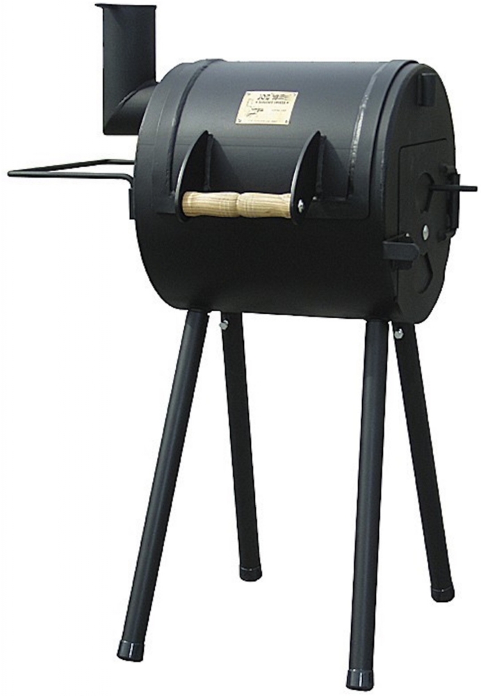 Rumo Barbeque JOEs Little Joe Barbeque Smoker Holzkohlegrill, Stahl, Schwarz, ca. 80 x 55 x 109 cm Bild 1