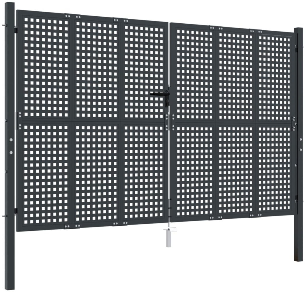 vidaXL Gartentor Anthrazit 300x175 cm Stahl 154569 Bild 1