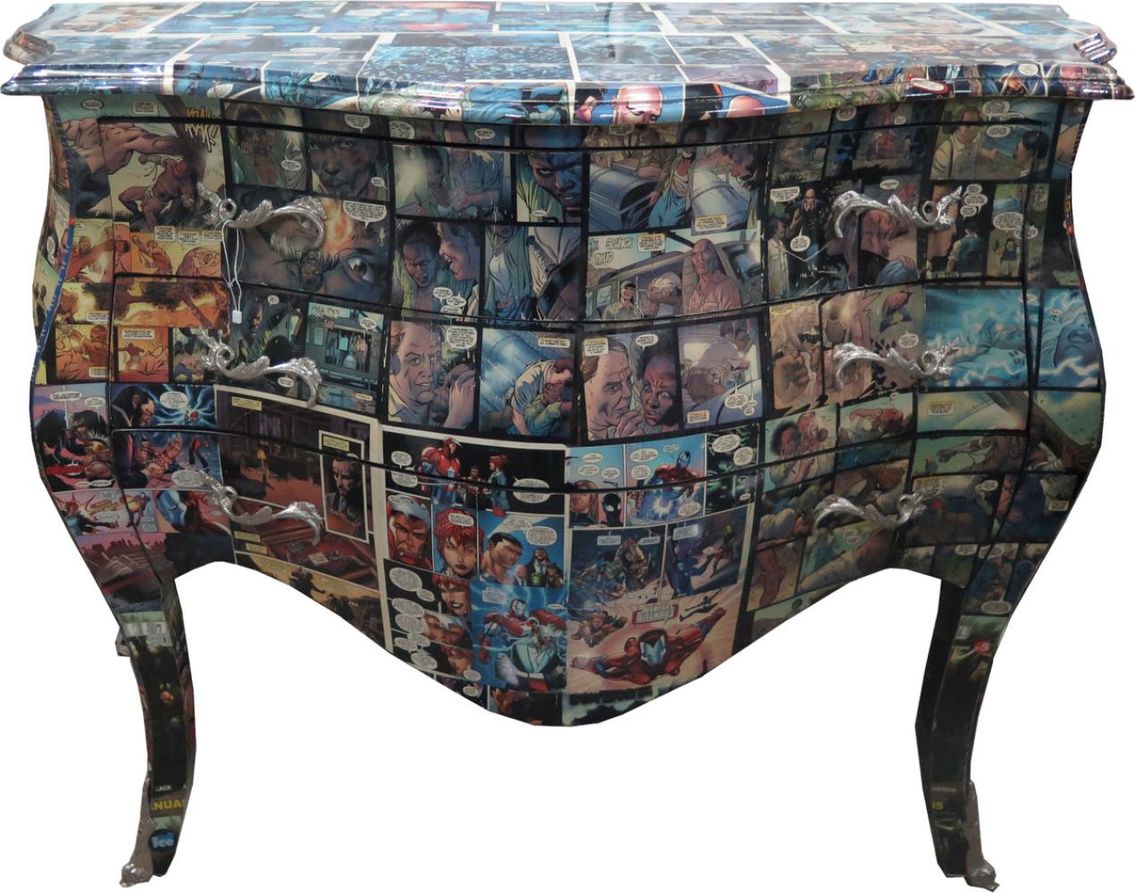 Casa Padrino Barock Kommode Comic Design 100 cm - Handgefertigt aus Massivholz- Limited Edition Bild 1