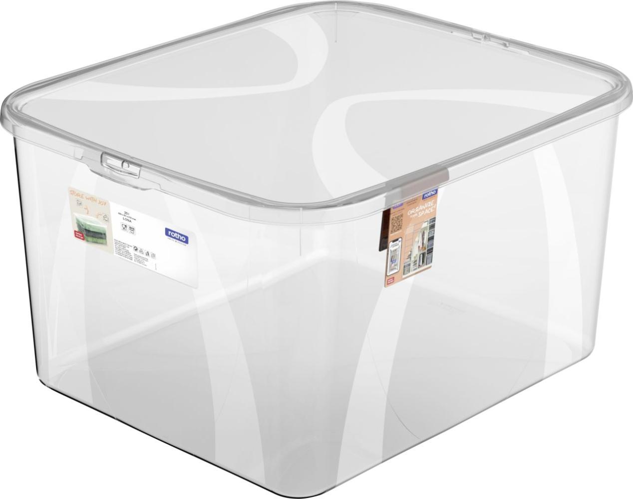 Rotho Aufbewahrungsbox Lona inkl. Deckel 25 L transparent Bild 1