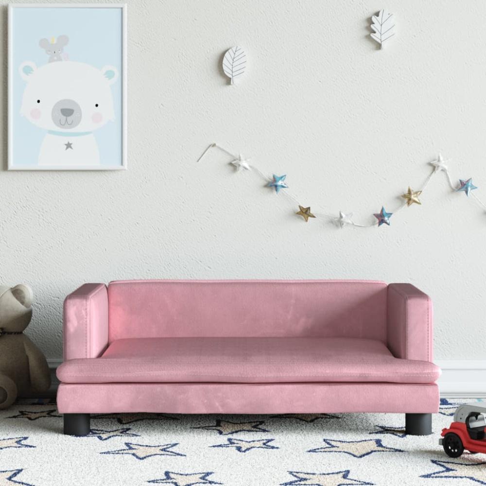 vidaXL Kindersofa Rosa 80x45x30 cm Samt Bild 1