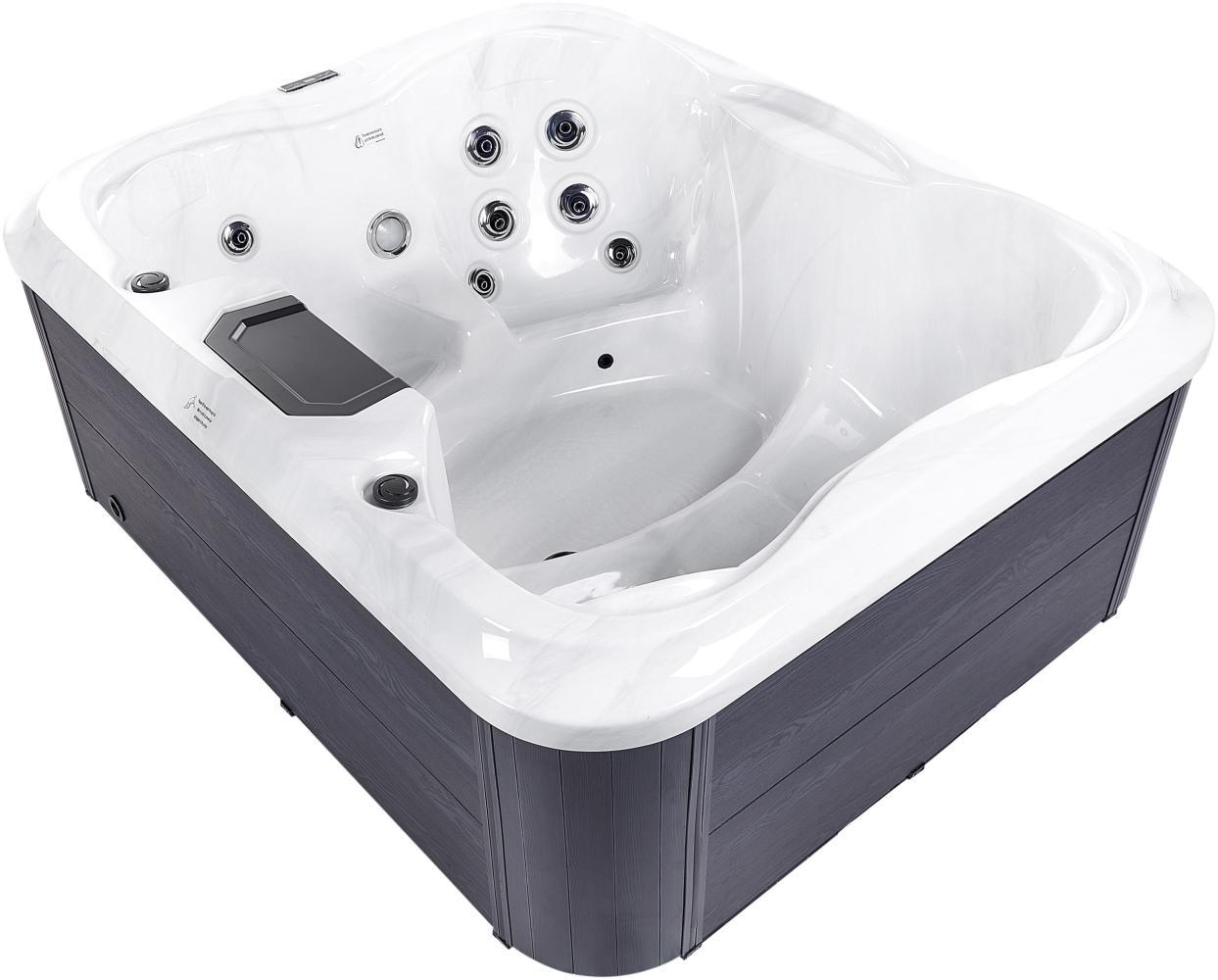 Whirlpool Outdoor weiß mit LED rechteckig 215 x 180 cm ARCELIA Bild 1
