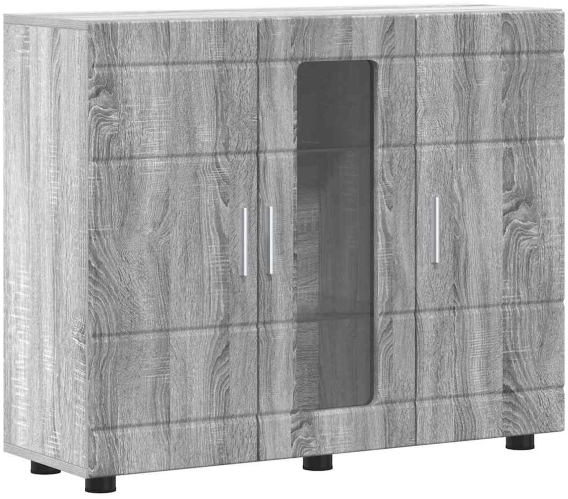 vidaXL Sideboard mit Tür Grau Sonoma 55,5 x 29 x 100 cm Holzwerkstoff 880307 Bild 1