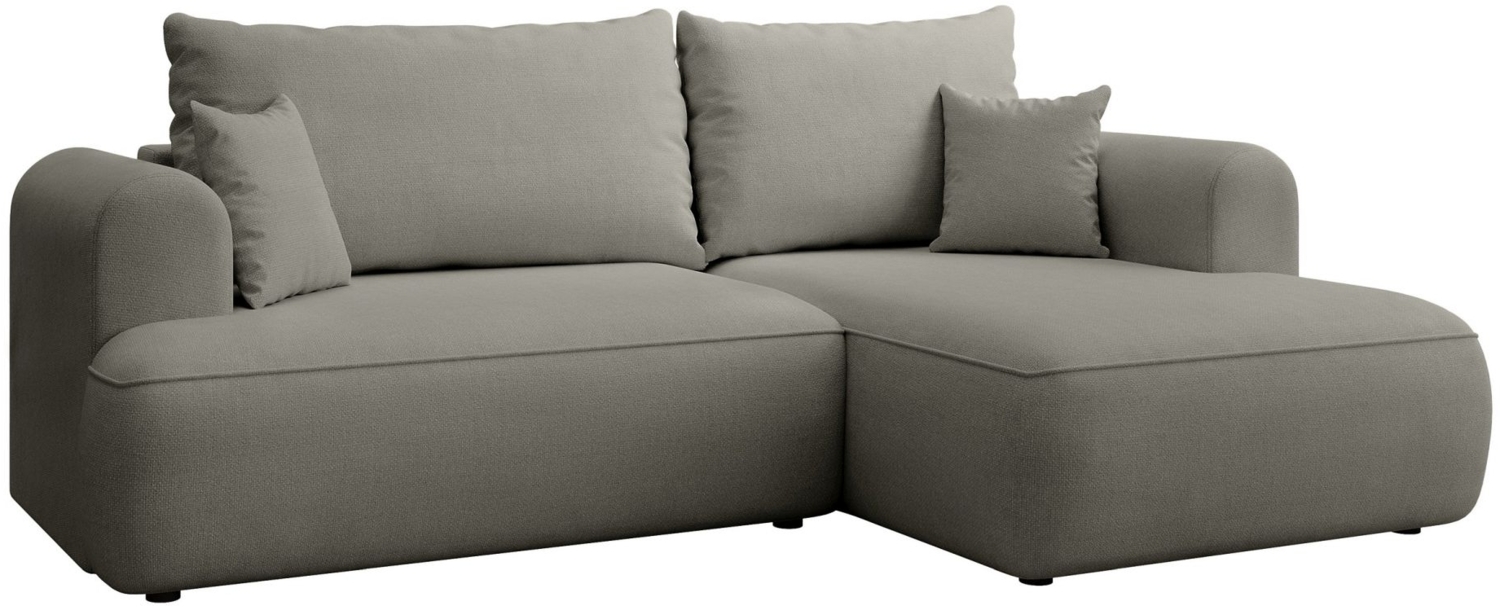 Selsey ''Ovo Mini' Eckschlafsofa rechtsseitig mit Stauraum, Easy-Clean-Chenille-Bezug, hellgrau, 93 x 238 x 156 cm Bild 1