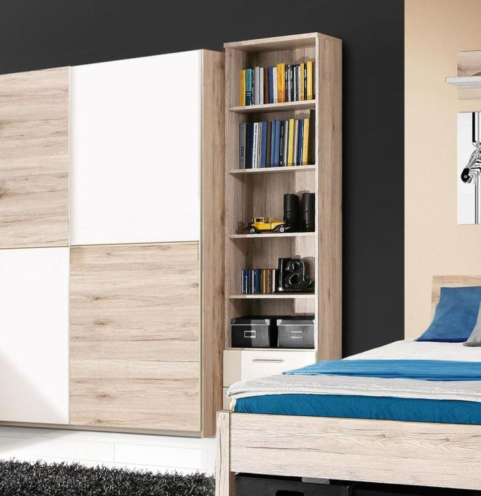 Regal Bücherregal Standregal sandeiche weiß 50cm Bild 1