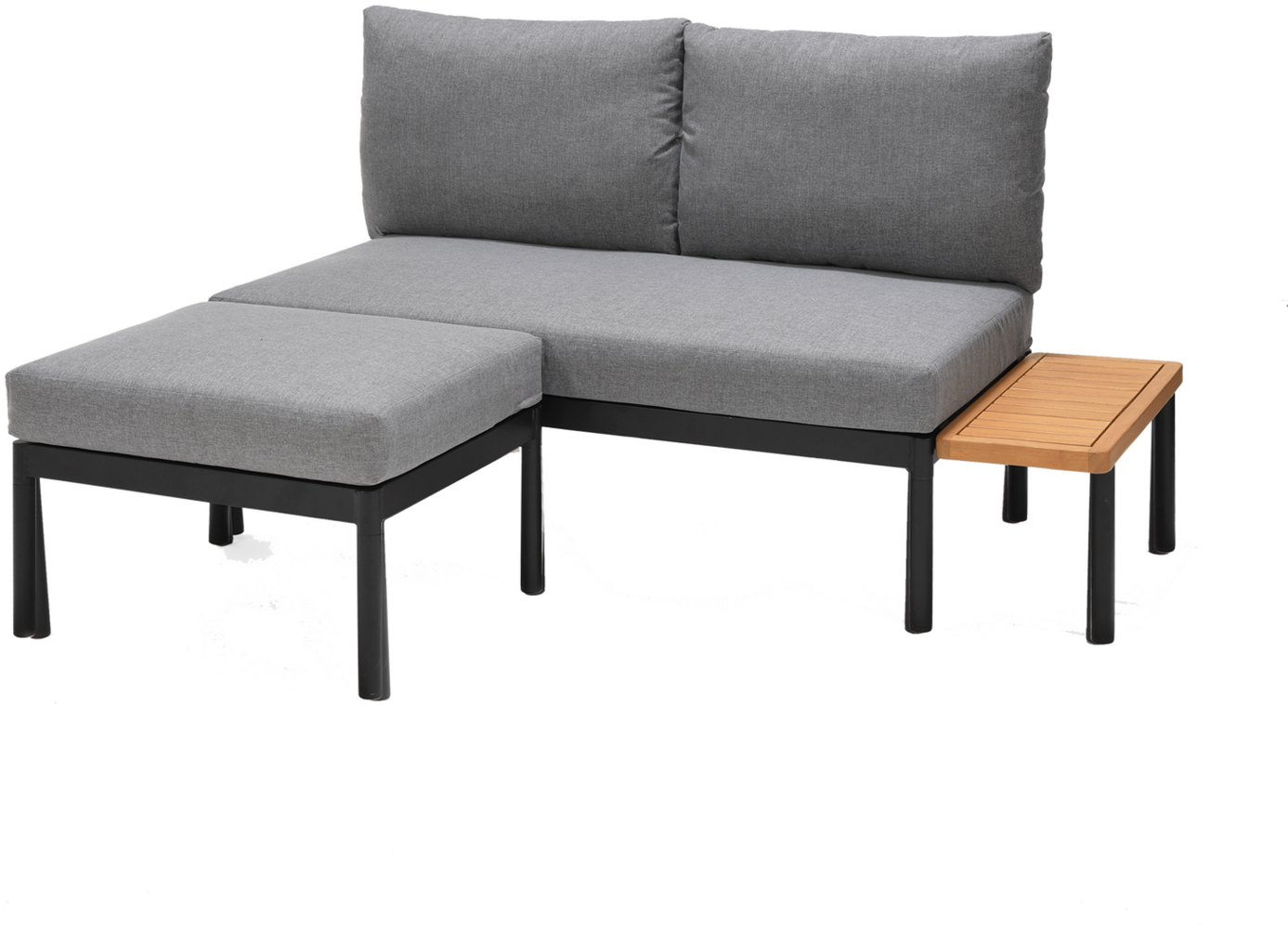 COPENHAGEN Balkonset, 2-Sitzer und Beistelltisch, inklusive Olefin Sitz- und Rückenkissen dunkelgrau Bild 1