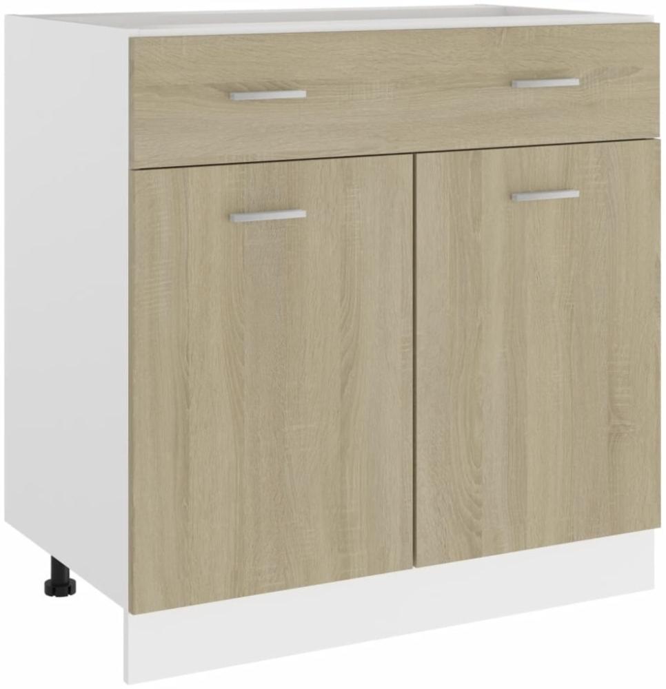 vidaXL Schubunterschrank Sonoma-Eiche 80x46x81,5 cm Holzwerkstoff 801239 Bild 1