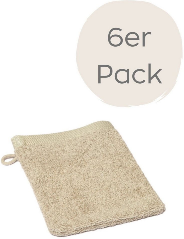 Wewo fashion Waschhandschuh 9517W, (Packung, 6-St), saugstark Bild 1