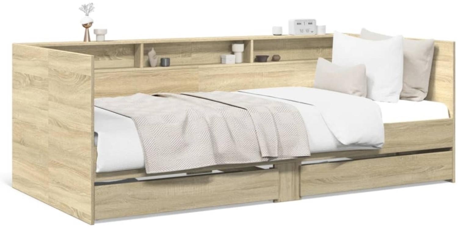 vidaXL Tagesbett mit Schubladen ohne Matratze Sonoma-Eiche 75x190 cm 3280862 Bild 1