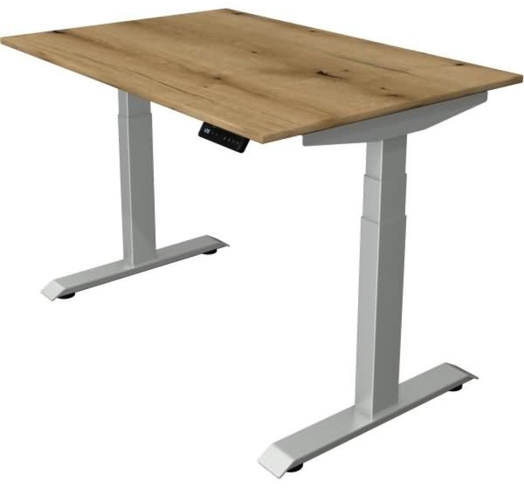 Kerkmann Schreibtisch Sitz-Stehtisch Move 4 silber 120x80x64-129cm elektr. höhenverstellbar asteiche Bild 1