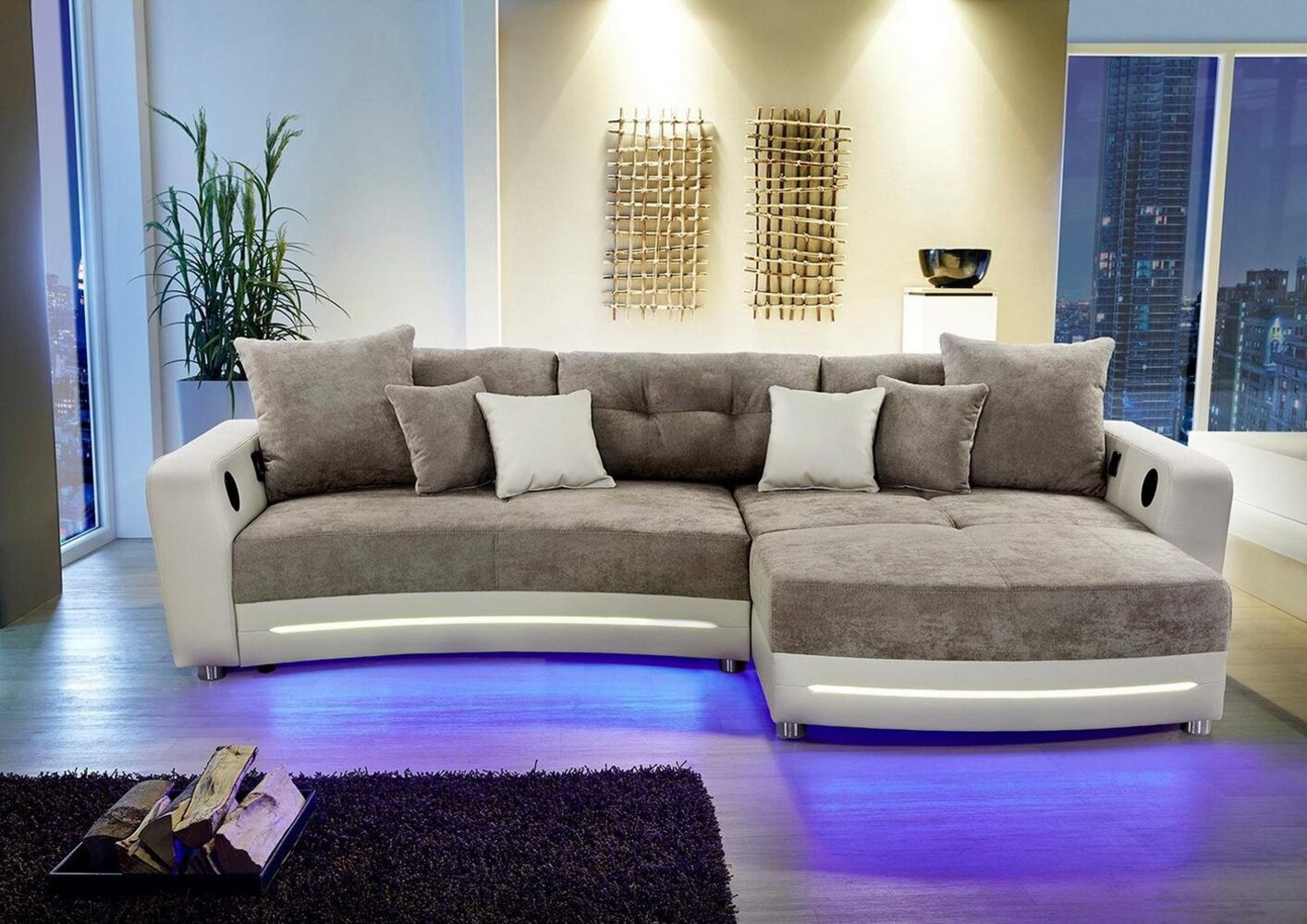 Jockenhöfer Gruppe Ecksofa Laredo L-Form, inklusive RGB-LED-Beleuchtung und Bluetooth-Soundsystem Bild 1