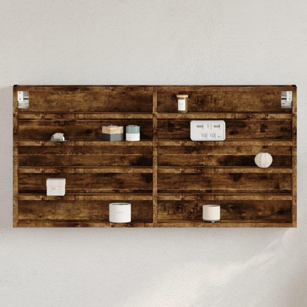 vidaXL Vitrinenschrank Räuchereiche 100x8,5x50 cm Holzwerkstoff 847951 Bild 1