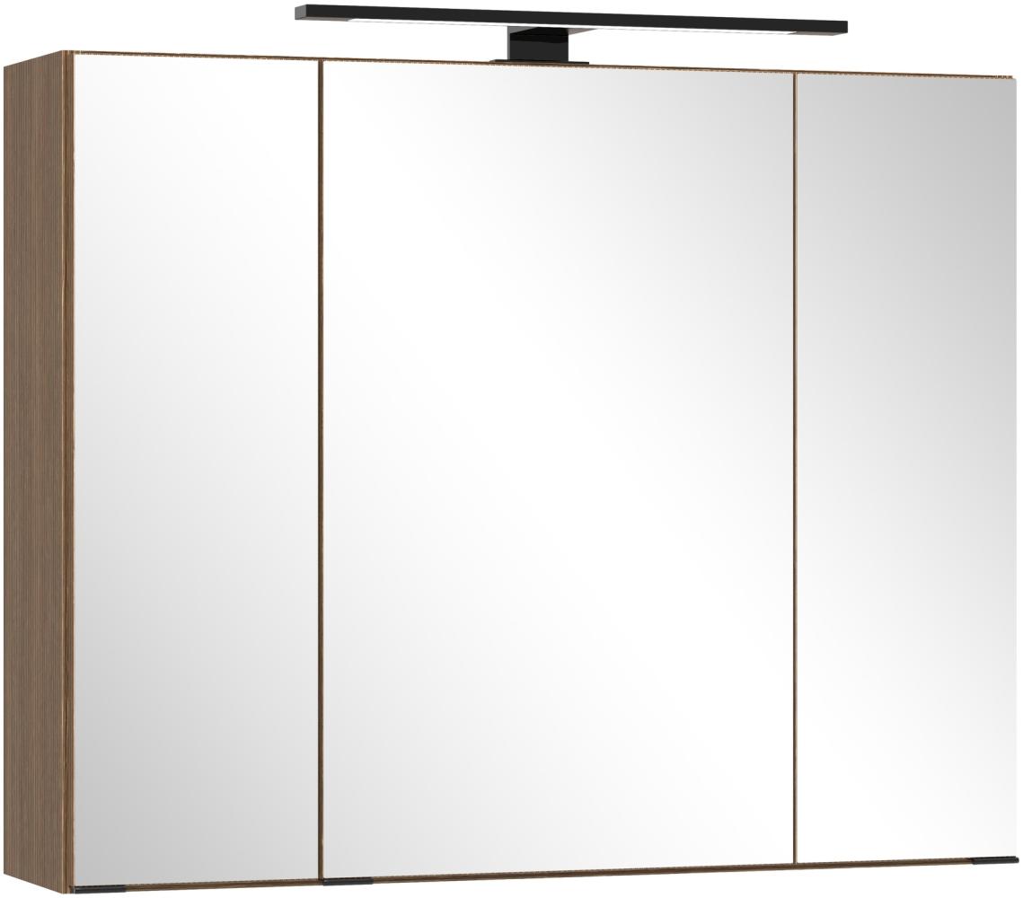 Badezimmerspiegelschrank >Lille< Canello-Eiche Dekor - 80x64x20cm (BxHxT) Bild 1