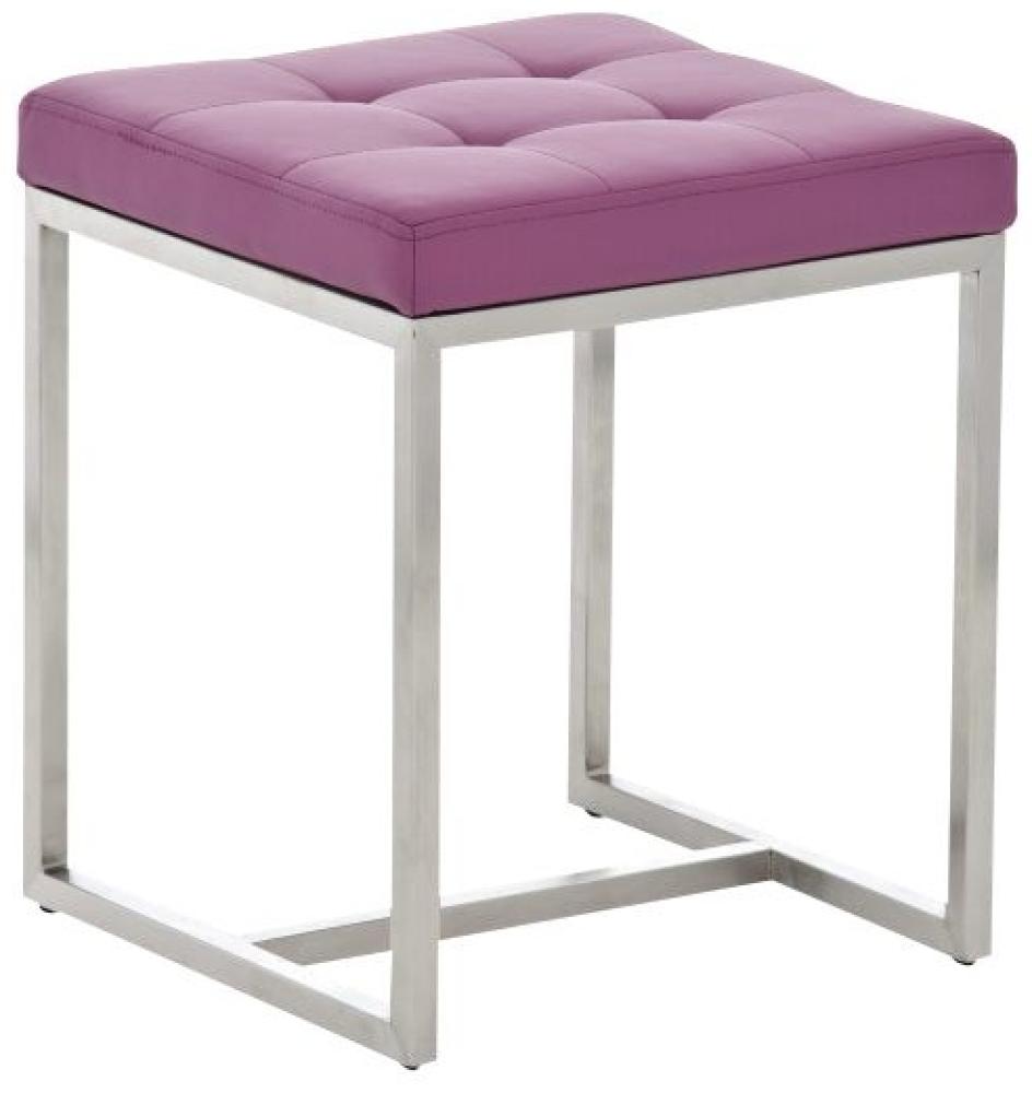 Sitzhocker - BRIT 2 - Hocker Sessel Kunstleder Lila 40x40cm Bild 1