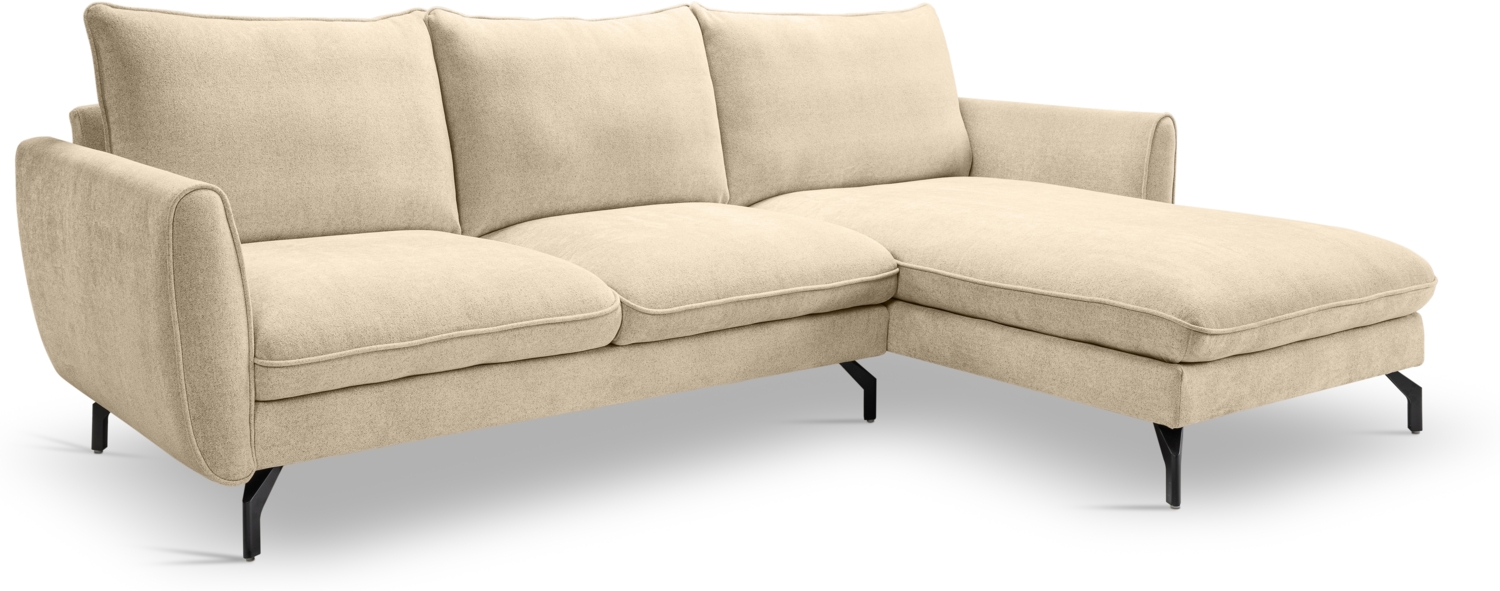Ecksofa (B/H/T: 259x87x165 cm) in Beige Bild 1