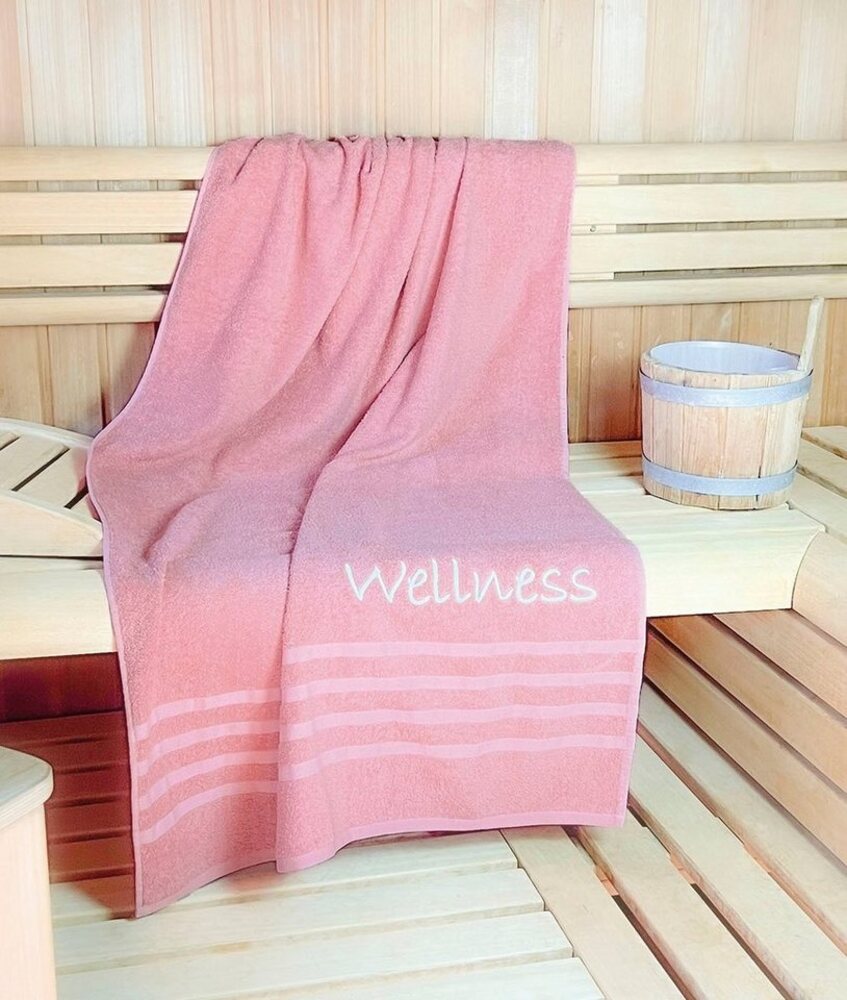 KiNZLER Saunatuch Wellness, Sauna - Größe 90/200 cm, Jacquard (1-St), leichte Qualität, verschiedenen Designs, auch als 2er Set Bild 1