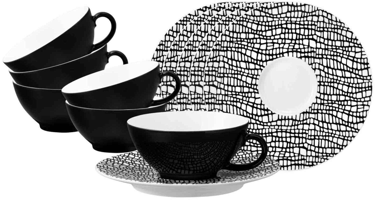 Seltmann Weiden Life Fashion Teetasse mit Untertasse 140 ml 6er Set - Glamorous Black Bild 1