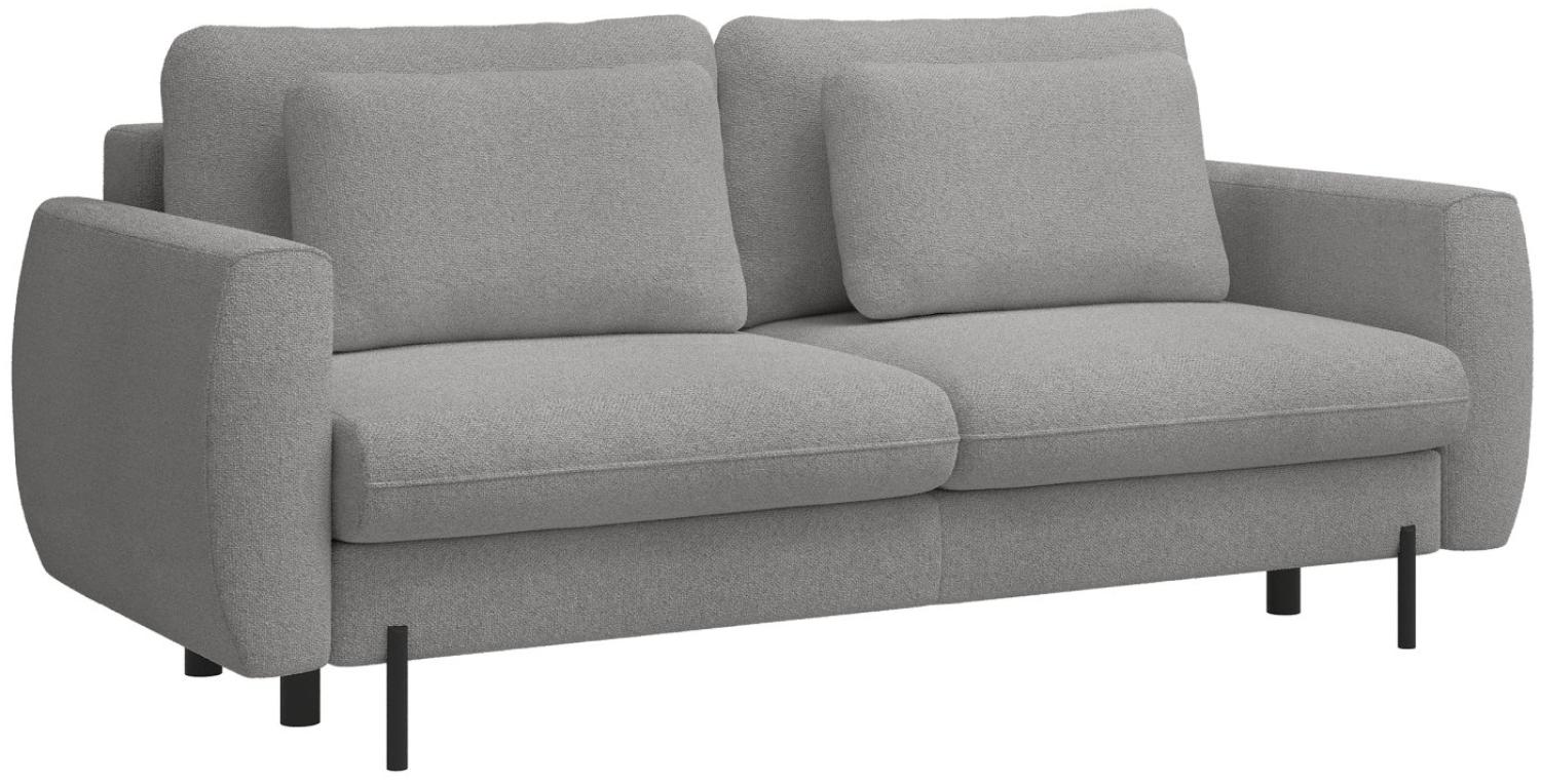 Selsey RANE - Sofa mit Schlaffunktion und Bouclé-Bezug, grau Bild 1