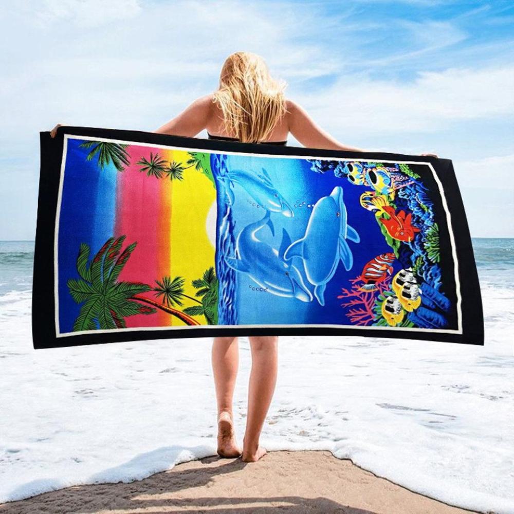 Coonoor Strandtuch Strandtücher Badetuch Liegetuch Strandlaken Saunatuch Handtuch, 70x140 cm Pflegeleicht, schnelltrocknend saugfähig Bild 1