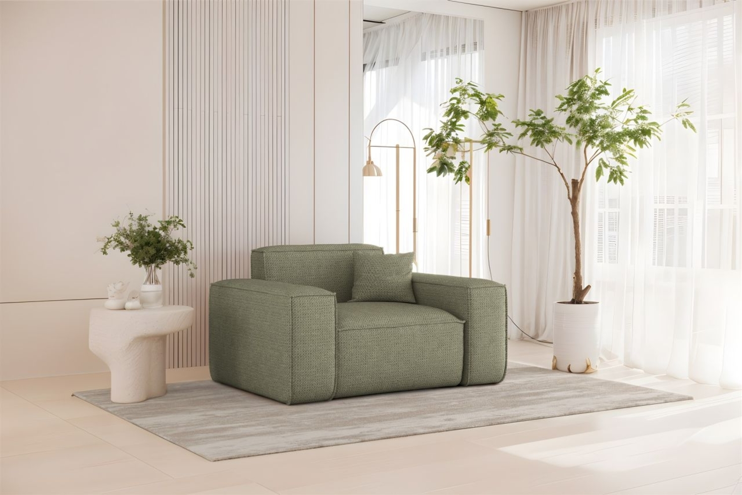 Sessel Designersessel CELES PREMIUM in Stoff Artico Grün Bild 1