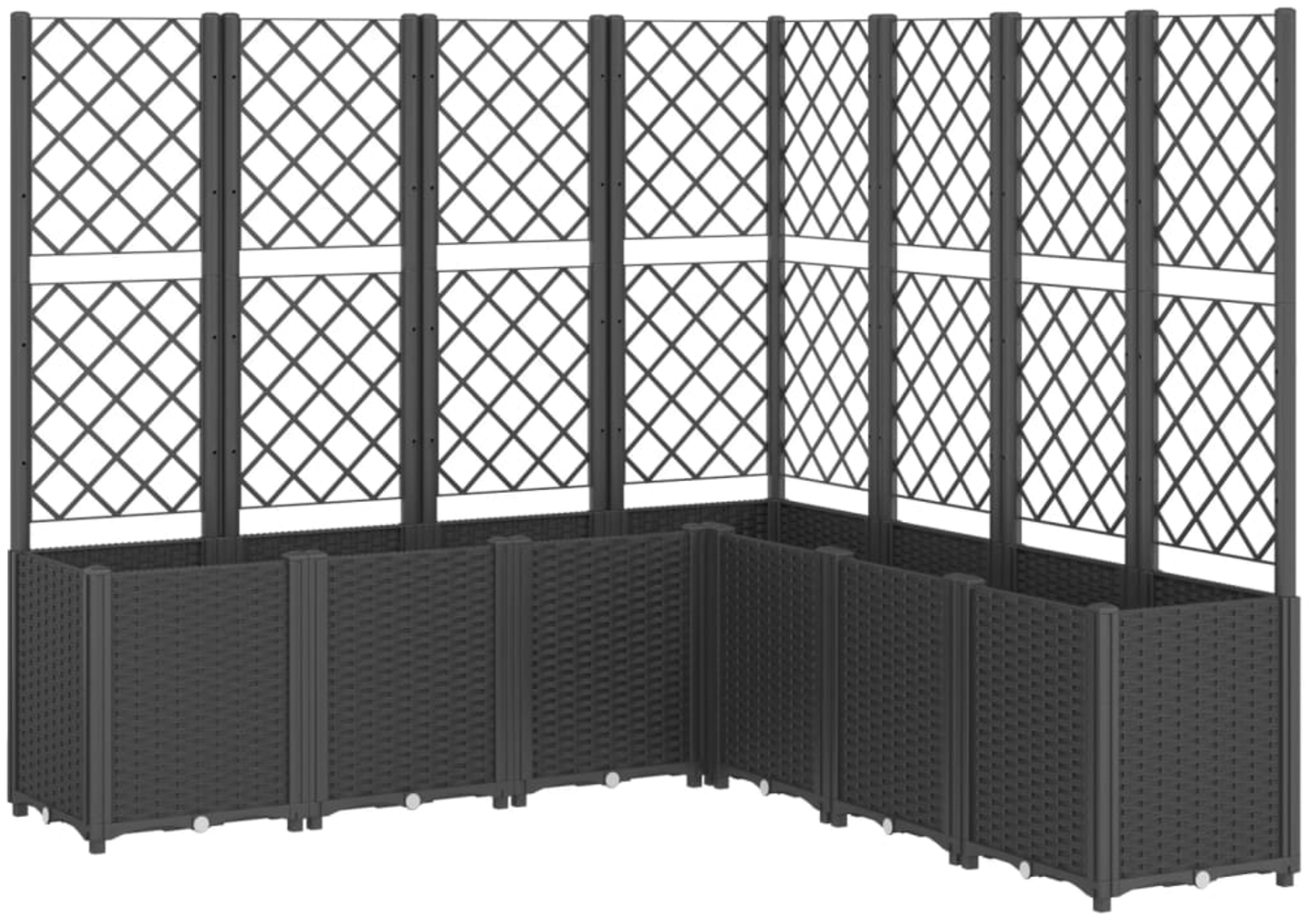 vidaXL Pflanzkübel mit Rankgitter Schwarz 160x160x140 cm PP 367883 Bild 1