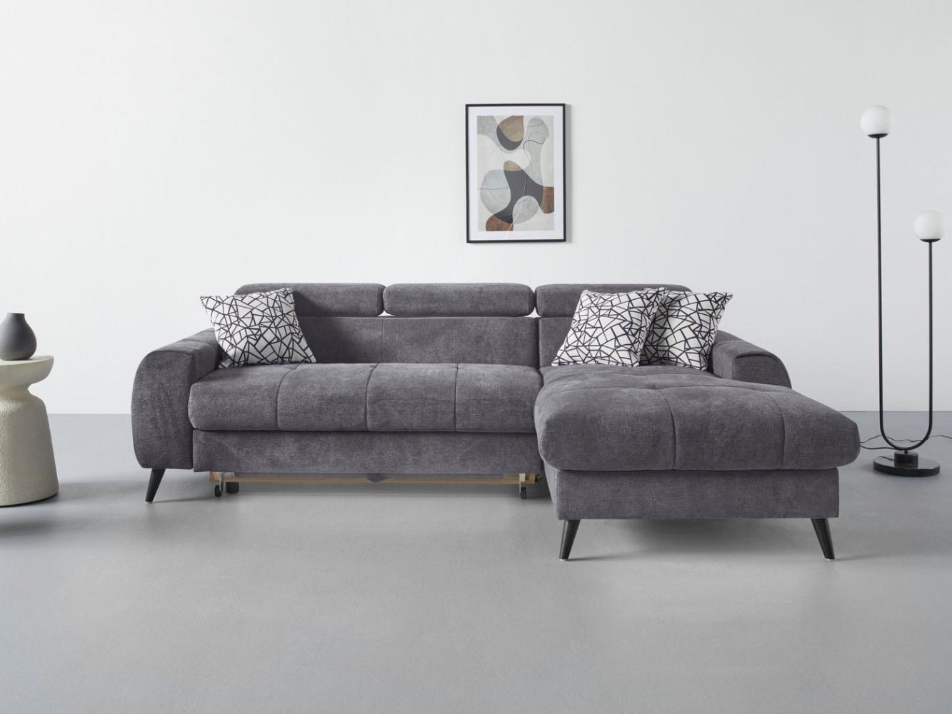 COTTA Ecksofa Mia L-Form, 3-tlg.-Kissen-Set, Recamiere, wahlweise mit oder ohne RGB-Beleuchtung Bild 1