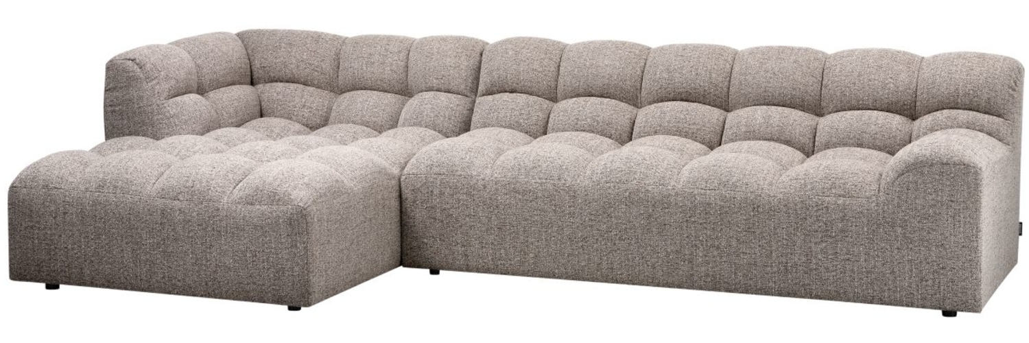 Chaiselongue Allure aus Melange-Stoff Links, Hellgrau Bild 1