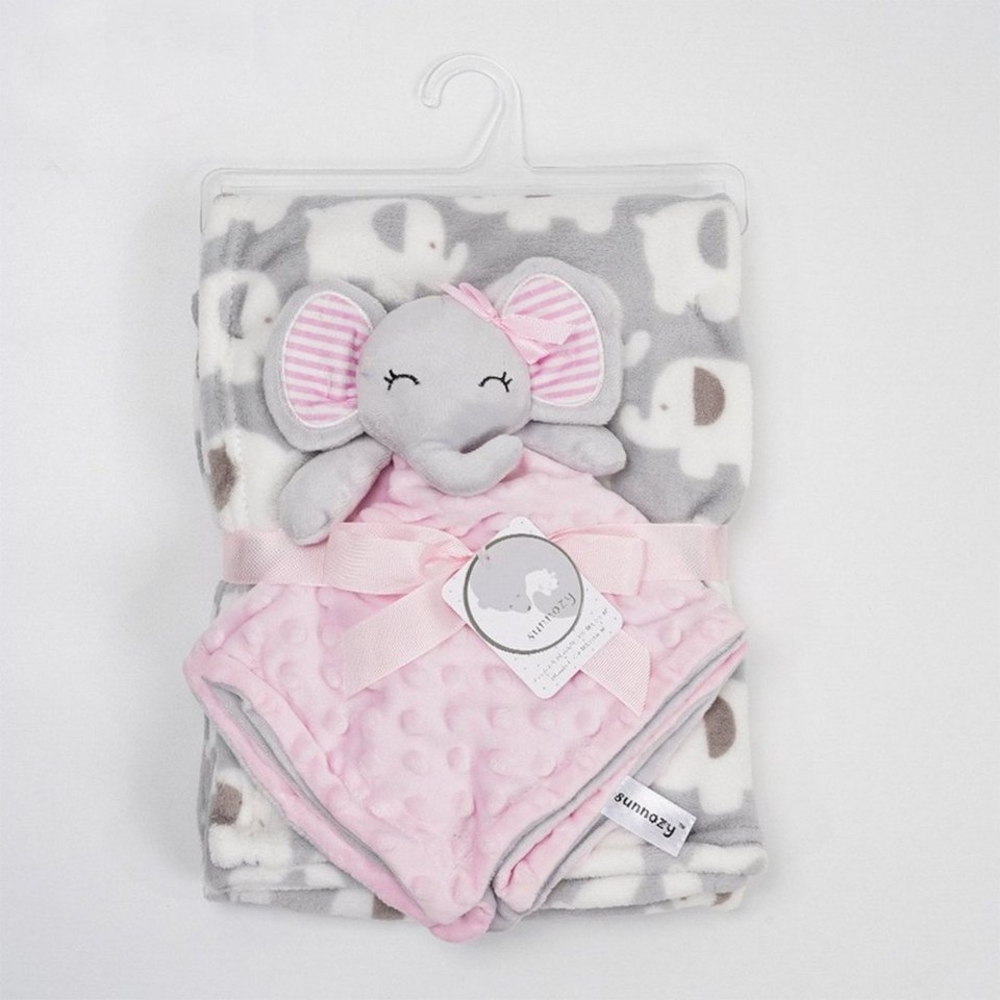 Babydecke Babydecke inklusive Trösterchen Baby Geschenk Mädchen, XDeer, Junge Geschenkset Bild 1