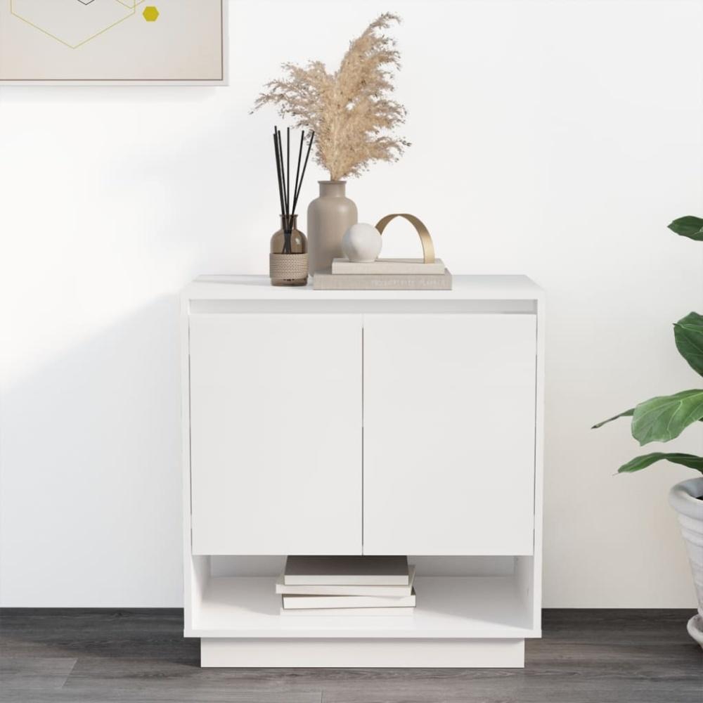 Sideboard Hochglanz-Weiß 70 x 41 x 75 cm Holzwerkstoff [809545] Bild 1