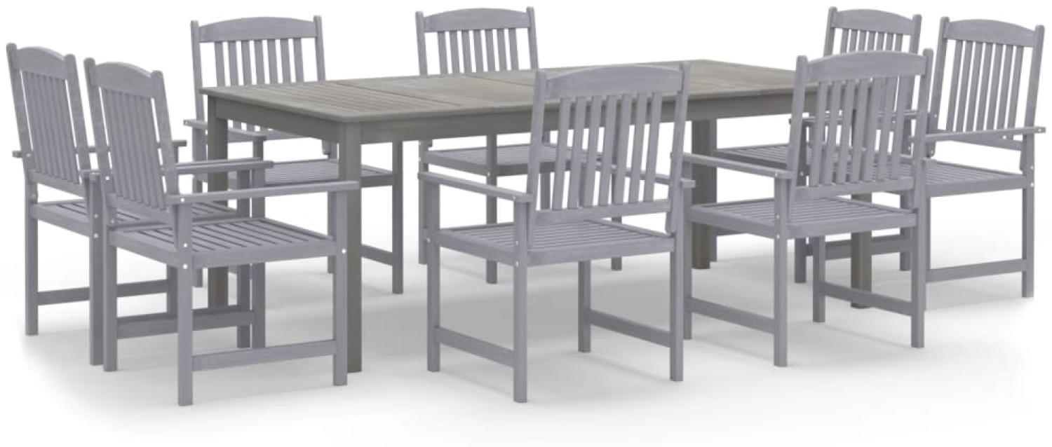 vidaXL 9-tlg. Garten-Essgruppe Massivholz Akazie Grau 3098683 Bild 1