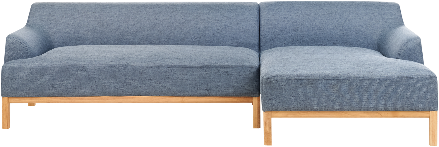 Linksseitiges Ecksofa SOSJO Stoff Blau Linksseitig Bild 1