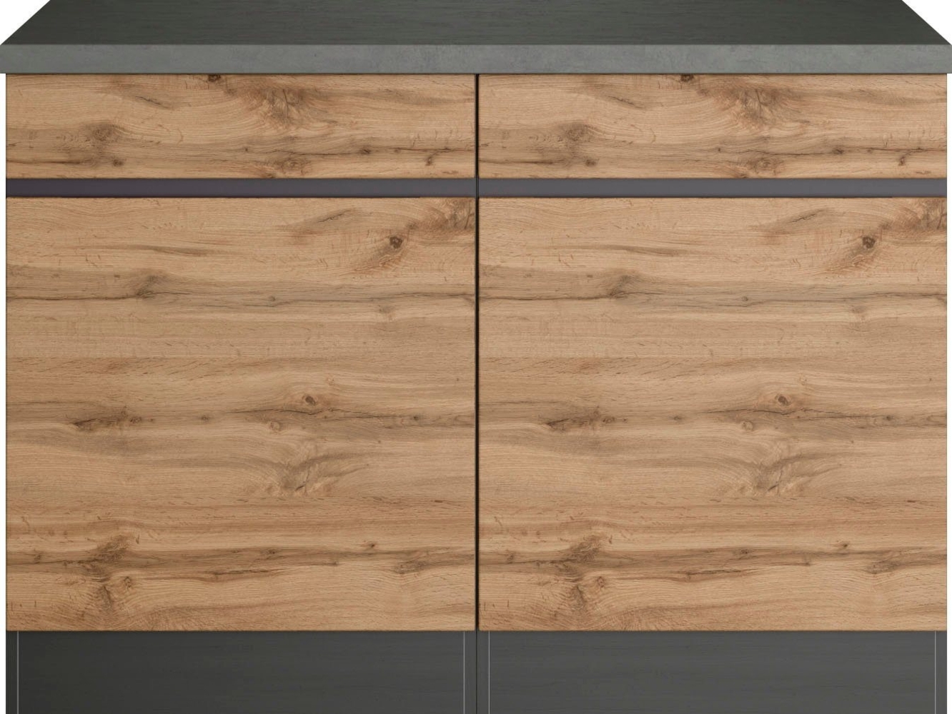 KOCHSTATION Unterschrank KS-Riesa Breite 120 cm, MDF-Fronten Bild 1