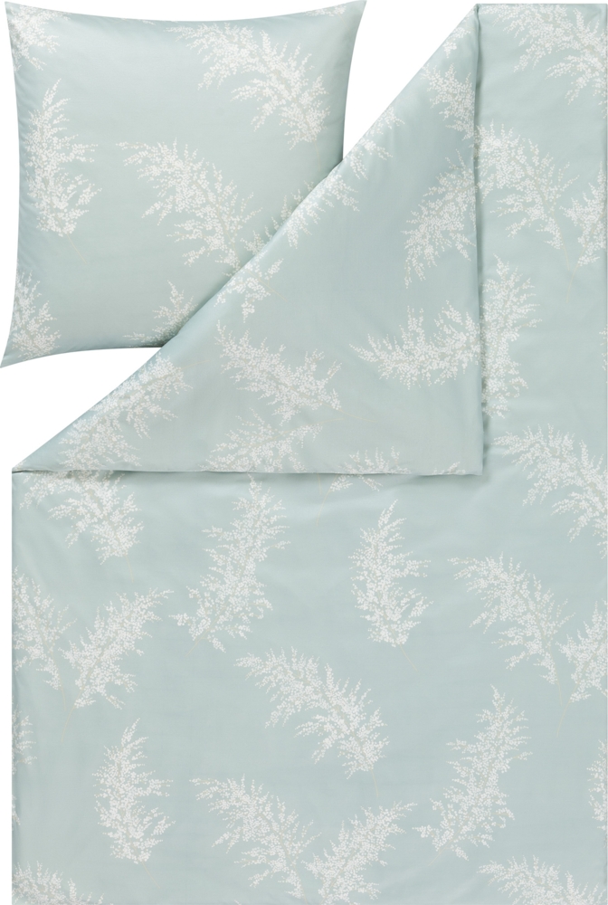 Estella Mako-Interlock-Jersey Bettwäsche Atelier Rosalina 155x220 + 1 x Kissen 80 x 80 Floral mint Bild 1