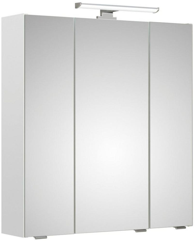 Saphir Spiegelschrank Quickset Badschrank, 3 Spiegeltüren, 6 Einlegeböden, 65 cm breit inkl. LED-Beleuchtung, Türdämpfer, Schalter-/Steckdosenkombination Bild 1