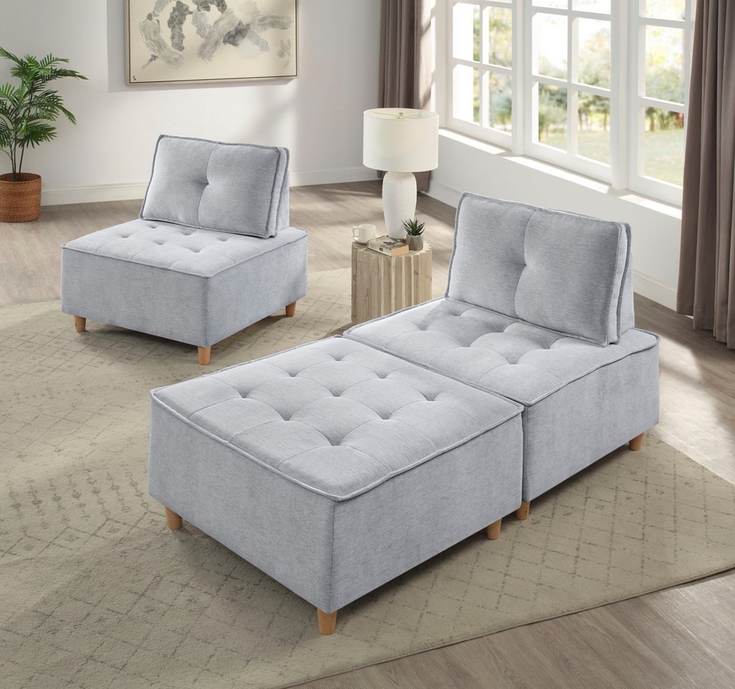 RAUM. ID Sessel Flexid (1-St), modular erweiterbar zum Sofa, inkl. Rückenkissen, Chenille-Bezug Bild 1