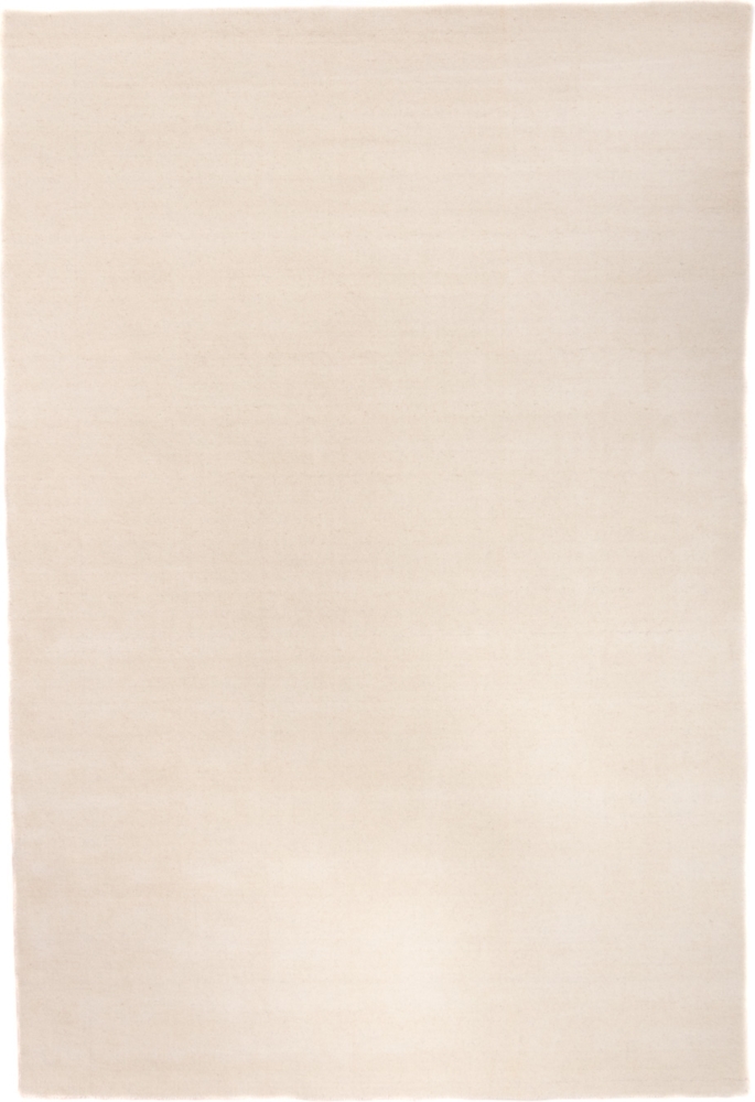 Morgenland Gabbeh Teppich - Uni - rechteckig - 90 x 60 - Naturweiß Bild 1