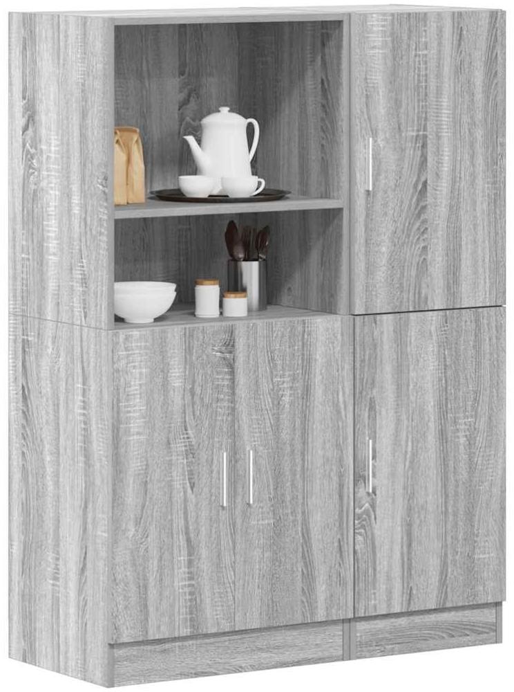 vidaXL 2-tlg. Küchenschrank-Set Grau Sonoma Holzwerkstoff 3324147 Bild 1