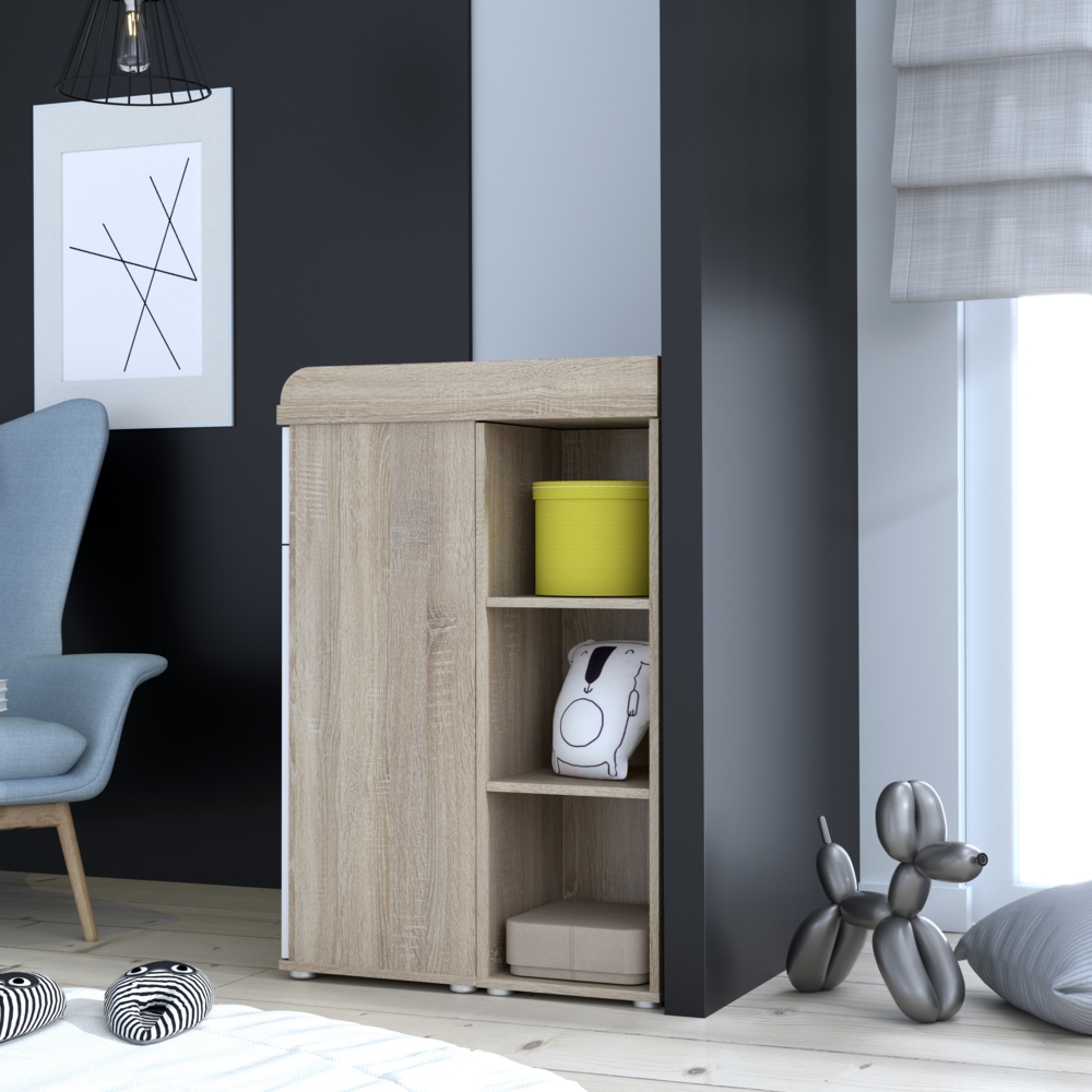 FORTE 'Winnie' Möbel Nischenregal für Wickelkommode sonoma eiche Bild 1