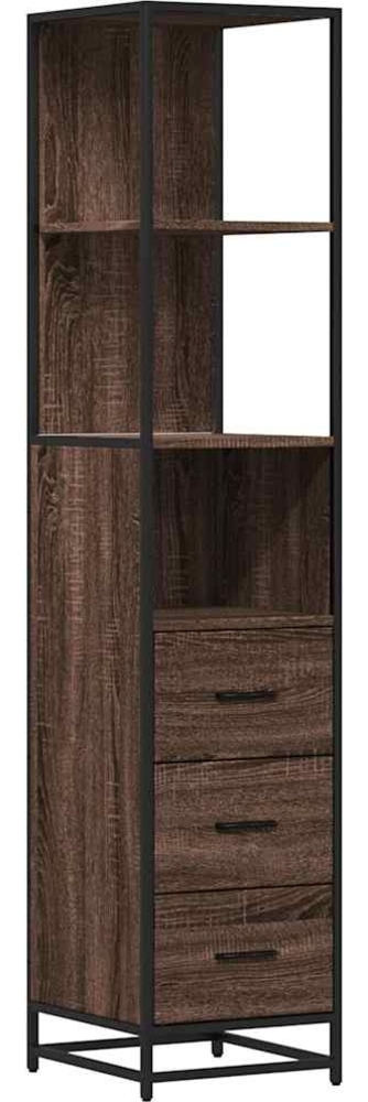 vidaXL Badschrank Braun Eichen-Optik 35x37,5x166 cm Holzwerkstoff 849248 Bild 1