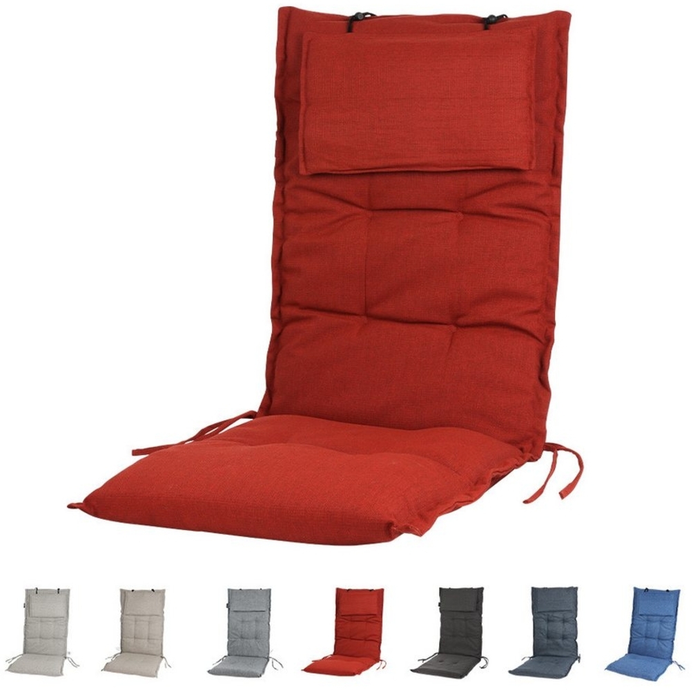 SLaaviinoo Hochlehnerauflage Gartenstuhlauflagen Hochlehner (120x50x6cm) Sitzkissen Outdoor, (4 St), wasserabweisender Stoff & UV-500h lichtecht Bild 1