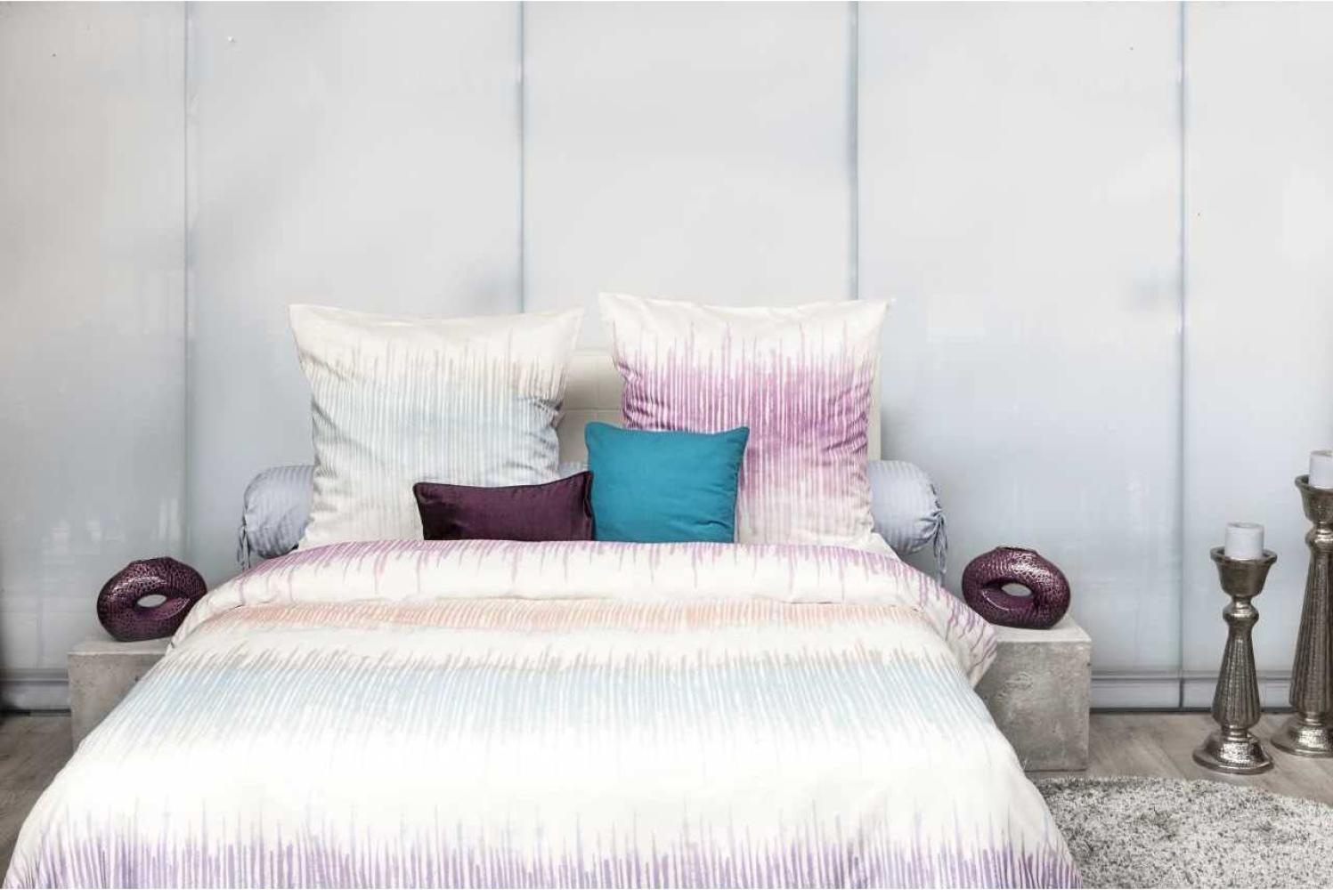 HnL Satin Bettwäsche Bunt Gestreift Refined Cato 135x200 cm Bild 1