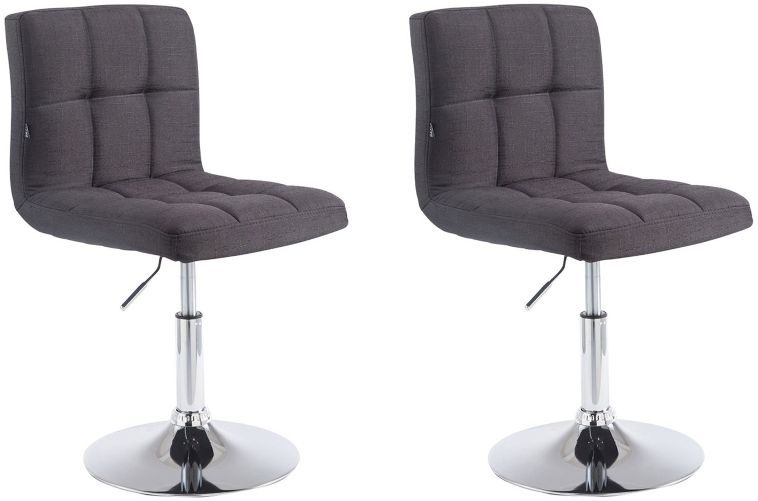 CLP 2er Set Lounger Palma V2 Stoff Lounger höhenverstellbar und drehbar, schwarz Bild 1