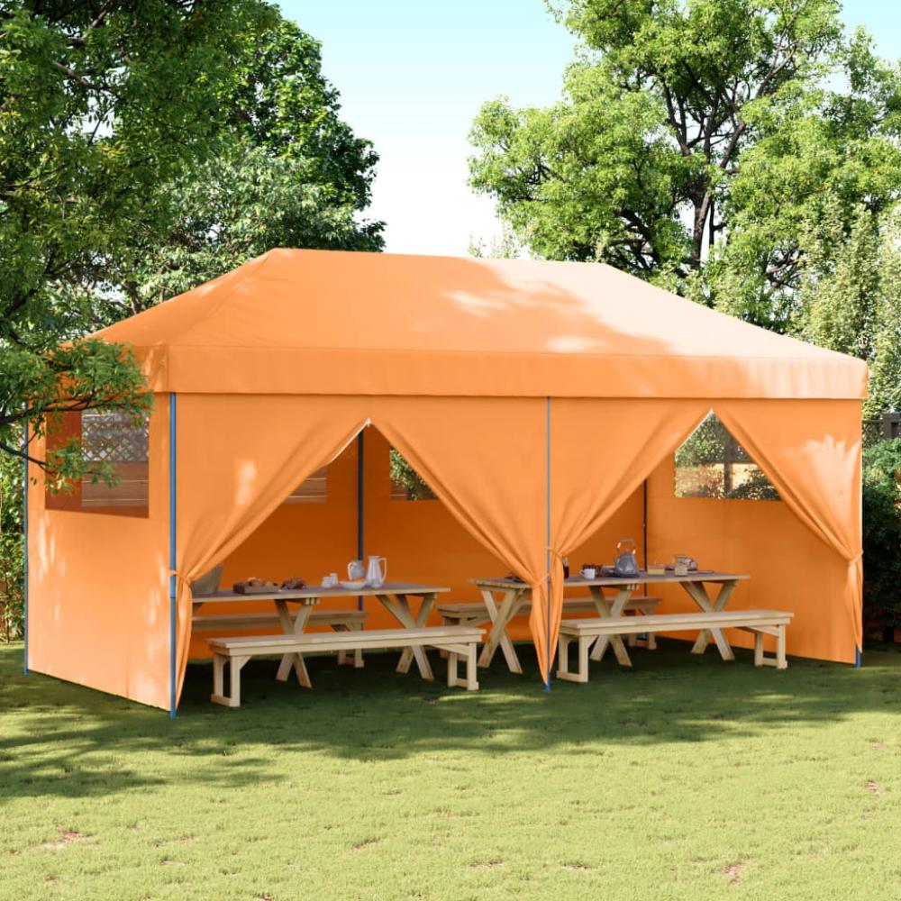 vidaXL Partyzelt Faltbar Pop-Up mit 4 Seitenteilen Orange 4004953 Bild 1