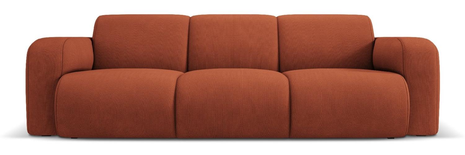 Micadoni Boucle Sofa Molino 3-Sitzer Strukturierter Stoff Orange Bild 1